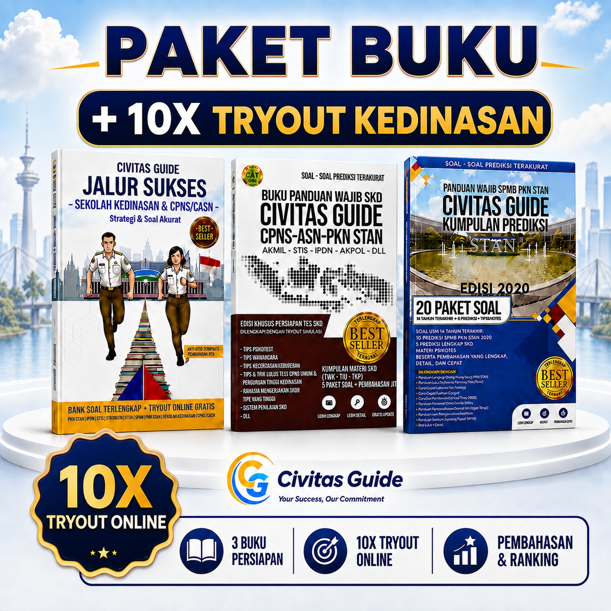 Buku + 10x Tryout Kedinasan